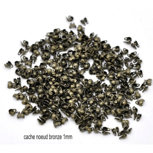 50 cache noeud bronze pour chaine bille 1mm