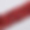 20 perles pierre régalite magnésite rouge veiné beige 6mm