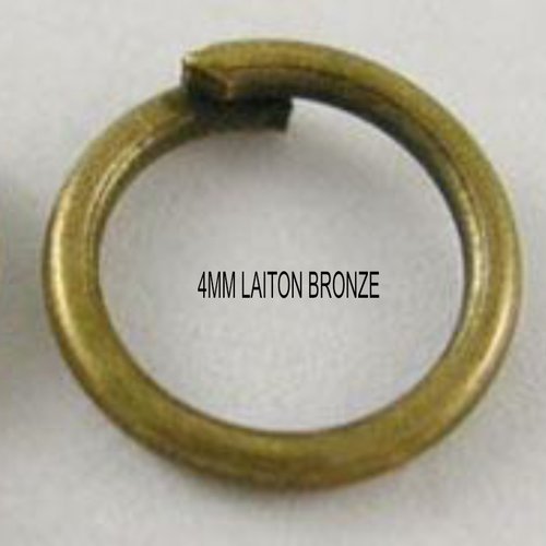 100 anneaux de jonction laiton bronze 4mm