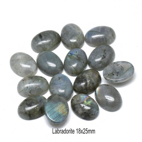 1 cabochon pierre naturelle gemme labradorite 18x25mm