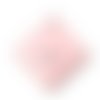 4 breloques sequin losange rose corail émail 18mm