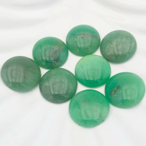 1 cabochon pierre naturelle jadeite 25mm