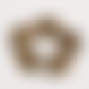 20 perles intercalaires bronze  chips bombées 9,5x8,5mm