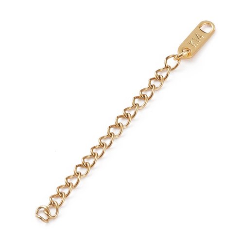 10 chainettes finition acier or 24kt