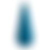 2 sequins emailles laiton longue goutte bleu paon 27x10mm