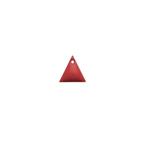 Sequin médaillon triangle x6 émailrouge  8mm