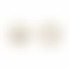 4 sequins connecteur rond texturés laiton or 24kt 15mm