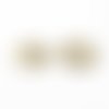 6 sequins connecteur martelés laiton or 24kt 15mm