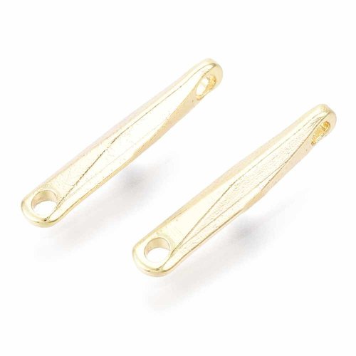 6 connecteurs barre laiton or 24kt