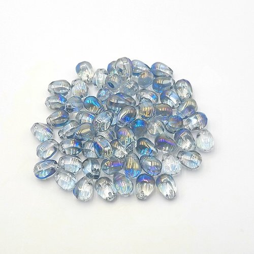 30 perles gouttes cristal  aurore boréales