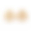 2 breloques acier arbre de vie or 24kt 12x10mm