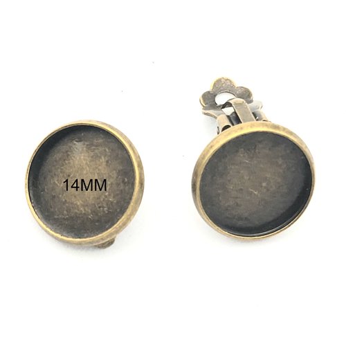 1paire b.o clip support cabochon clip