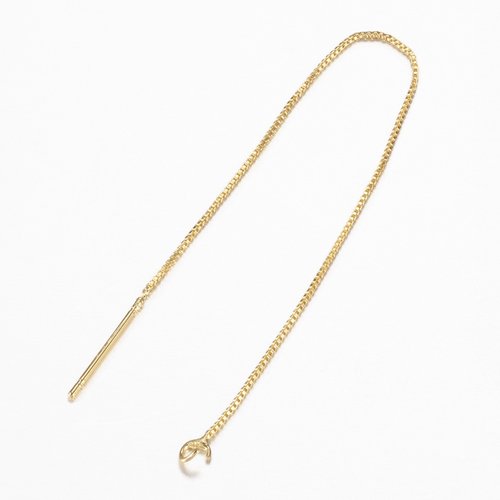1 paire boucle d'oreille fil laiton plaqué or 10cm