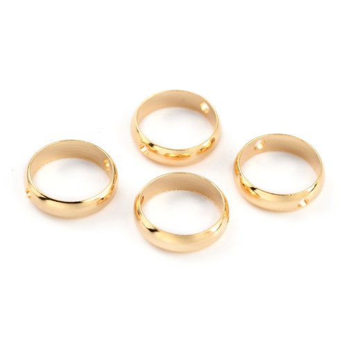 5 cadres de perle ronde laiton or 24kt 10mm