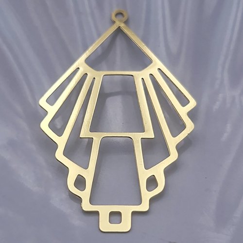 2 estampes laiton art nouveau or 24kt 39x24mm