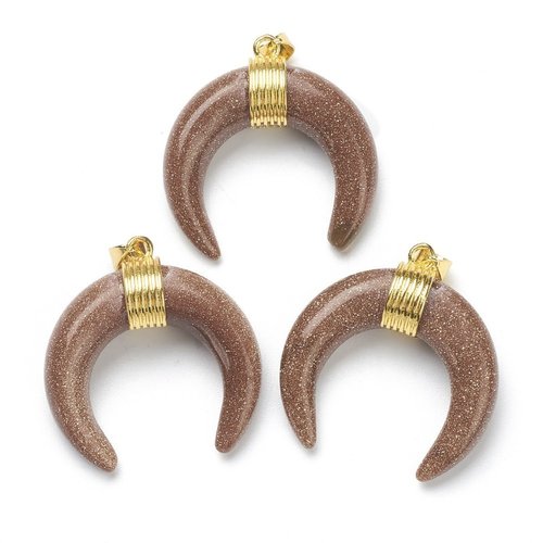 1pendentif pierre corne goldstone