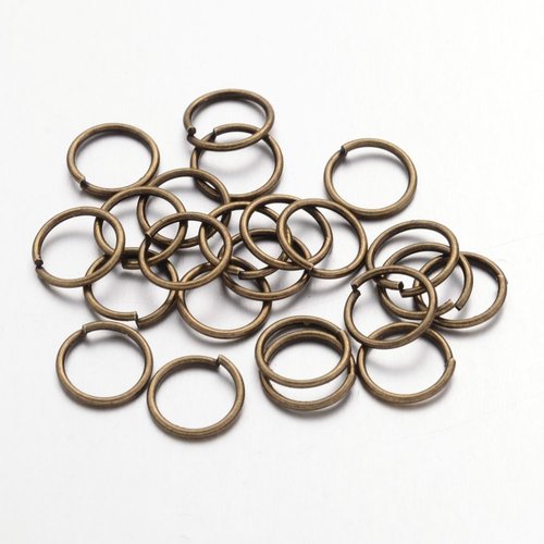 50 anneaux de jonction 8  mm   bronze 0.8mm