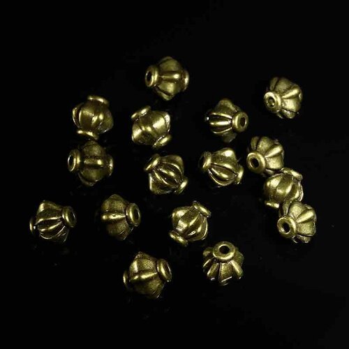 30 perles lanterne bronze 8mm
