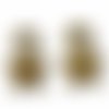 20 breloques etoiles  couleur bronze 10x8mm