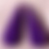 2 sequins emailles laiton longue goutte violet 27x10mm