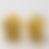 10 perles intercalaire ronde laiton striée metal doré 7mm