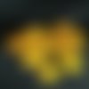 5 breloques sequins laiton jaune emaillé recto verso 8mm