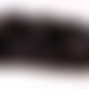 10 perles d'agate noire  facettée enrubannée 6mm