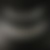 Grand plastron demi lune connecteur ethnique argenté "aztèque" 97x20mm