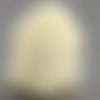 5 têtes de bouddha miniature crème percées 15x11mm
