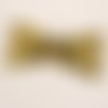 1 fermoir à clips trapèze laiton doré 3rangs 36x19mm