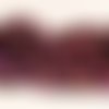 20 perles boulier en verre facettée prune/framboise à prisme doré  8mm