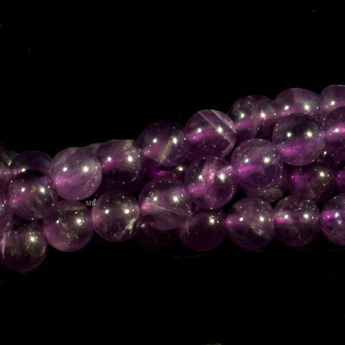 10 perles d'améthyste  claires rondes lisses haute qualité 4mm