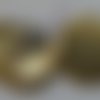 10 pièces : 5supports cabochons doré ciselés 30x40mm+5cabochons verre