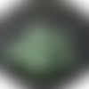 20 perles rondelles en verre tchèque  vert péridot 6mm