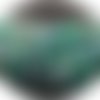 8 perles d'agates craquelées vert des bois  8mm