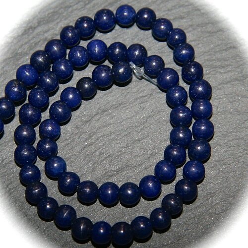 X10 perles semi-précieuse rondes de lapis- lazuli 4 mm