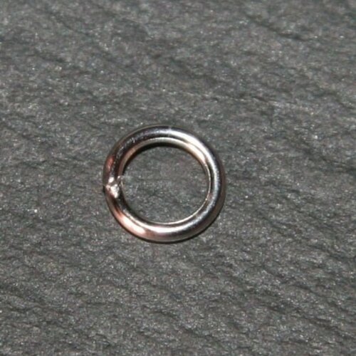 50 anneaux ouvert métal argenté 6mm 0.9mm epaisseur