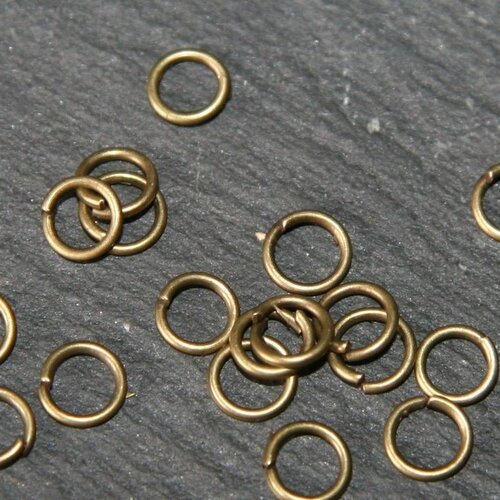 X100 anneaux de jonction couleur bronze  10mm epaisseur 1mm