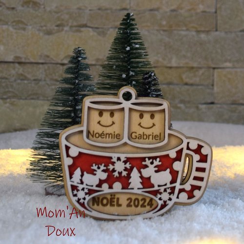 Décoration noël tasse  personnalisé