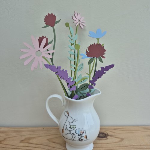 Bouquet de fleur printemps en bois