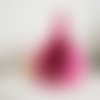 Corbeille panier vide poche en forme de goût au crochet rose