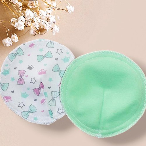 Compresses d'allaitement lavables en micro polaire princesses - coussinets de maternité réutilisables