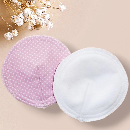Compresses d'allaitement lavables en micro polaire - petits pois - coussinets de maternité réutilisables