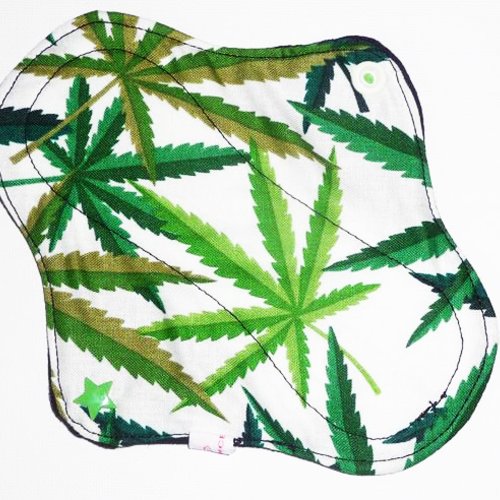Protège-slip lavable cannabis (17 cm) - zéro déchet