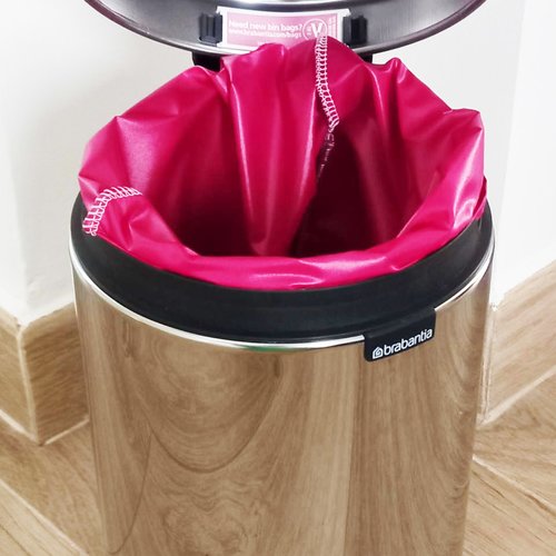Sac poubelle lavable et réutilisable fuchsia (5l) - salle de bains - cuisine
