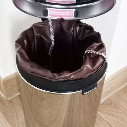 Sac poubelle lavable et réutilisable kaki (5l) - salle de bains - cuisine