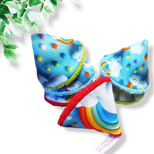 6 tipis à pipi / cônes stop pipi rainbow effet 3d - tipis à zizi