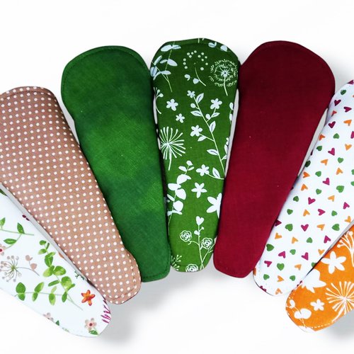 Pack 7 protège-strings lavables fleurs des champs (17 cm) - protège tangas