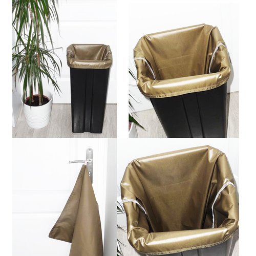 Sac poubelle lavable et réutilisable kaki (50l) - sac poubelle alternatif zéro déchet