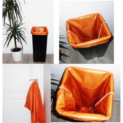 Sac poubelle lavable et réutilisable orangina (50l) - sac poubelle alternatif zéro déchet